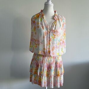 Cara painterly floral mini dress size L